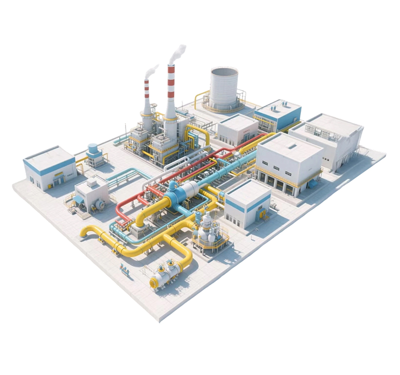 Bird's-eye view of the waste heat power station system