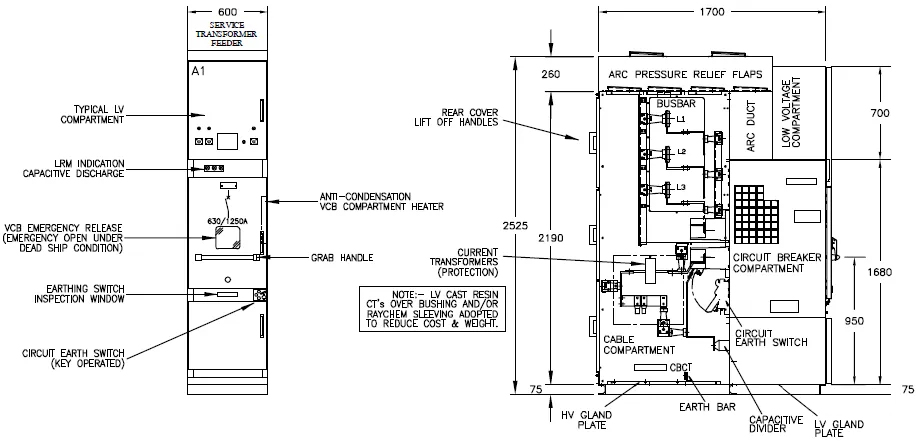 Marine Switchgear Layout Drawing